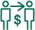 green person to person payments icon